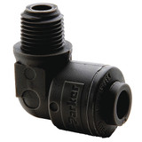 Trueseal Male Elbow, 90 Degrees,1/4 in Tube Size FB4ME2-HBLK
