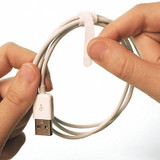 Rip-Tie Hook-and-Loop Tie,3 1/2 in,White,PK56 Q-35-056-W