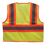 TruForce™ Two-Tone Mesh Safety Vest, X-Large, Lime, 1/Each