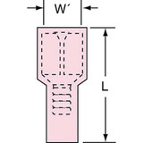 3m Female Disconnect,Red,22-18AWG,PK25 FDI18-250Q