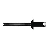 Sim Supply Blind Rivet,2 in L,0.25 in dia,PK100  U34330.025.0086