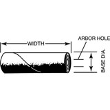 Merit Cartridge Roll, 1/2 in Dia, 1 1/2 in L 08834183492