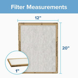 Filtrete 12 In. x 20 In. x 1 In. Basic MPR Flat Panel Furnace Filter, MERV 2 (2-Pack)