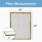 Filtrete 20 In. x 30 In. x 1 In.Basic MPR Flat Panel Furnace Filter, MERV 2 (2-Pack)