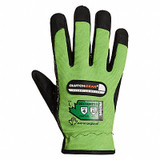 Superior Glove Mechanics Gloves,Black/Lime,L,PR MXHVPB/L