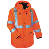 Glowear by Ergodyne Hooded Jacket,Insulated,Orange,L 8385