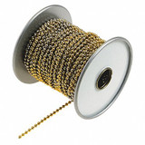 Lucky Line Beaded Chain Spool,100 ft L,Brass 31800