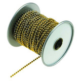 Lucky Line Beaded Chain Spool,100 ft L,Brass 31800