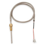 Tempco Thermocouple,Type J,Lead 144 In TCP60090