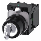 Siemens SelectSwtch,Key,No-Illum,3Pos,22mm,Metal 3SU1100-4BL11-1NA0