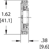 Accuride Drawer Slide,Bearing,50 in Ex L,PK2 C 2907-24D