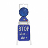 Railhead Gear LED Stop Sign,Aluminum,Blue, White PS-M900SB-S