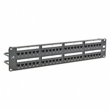 Hubbell Premise Wiring Patch Panel,3.46in.H,6 Category,Steel HP648