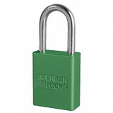 American Lock Lockout Padlock,KA,Green,1-7/8"H,PK6 A1106KAS6GRN