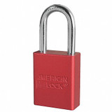 American Lock Lockout Padlock,KA,Red,1-7/8"H,PK6 A1106KAS6RED