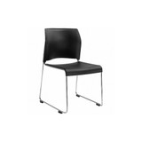 National Public Seating Stacking Chair,Black Seat,20 in. W 88101110