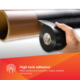3m Elec Tape,100 ft Lx4"W,10 mil,Black,PK12 10646