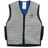 Chill-Its by Ergodyne Cooling Vest,Gray,4 hr.,XL 6665
