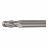 Cleveland Ball End Mill,Single End,1/4",Carbide C63538