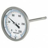 Ashcroft Dial Thermometer,50 to 550 deg. F 30EI60R