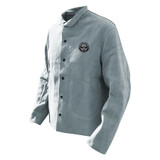 Bdg Welding Jacket,Gray,Split,Cowhide,XL  64-1-40P-XL