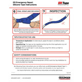 Er Tape Rectangle Self Fusing Tape,2 In.,Black GL20B73REC