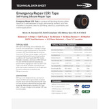 Er Tape Rectangle Self Fusing Tape,2 In.,Black GL20B73REC