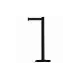 Tensabarrier Barrier Post with Belt,7-1/2 ft. L,Black 875-33-STD-NO-B9X-C