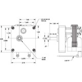 Dayton AC Gearmotor,Open,5.8RPM,230V AC,35in-lb 52JE22