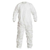 Dupont Coveralls,2XL,White,Spunbonded PE,PK25 IC253BWH2X00250C