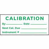 Stranco Calibration Label,ENG,Green/White,PK350 TCSL2-21004