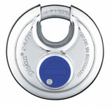 Abus Keyed Padlock, 25/32 in,Round,Silver  24IB/70 KA