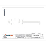 Stanley Engineered Fastening Blind Rivet,1/8 Dia,0.188 L,PK500 SSD41SSBS201