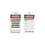 Brady Danger Tag,5-3/4 x 3 In,ISO 9001,PK25 76206