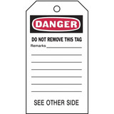 Brady Tag,5 3/4 in H,3 in W,Polyester,PK25 76180