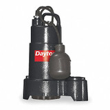 Dayton HP 1/2,Sump Pump,Tether Float 3BB77