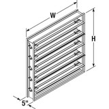 Dayton Volume Control Damper,23-3-4"W,23-3-4"H 2LRZ1