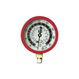 Jb Industries High Side Gauge, 3 1/8 in Dia, Red M2-895