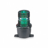 Federal Signal Low Profile Warning Light,LED,Green,120V LP3TL-120G