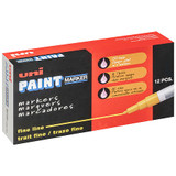 Uni-Paint Paint Marker, Yellow, PK12 63705