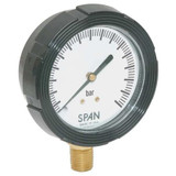 Span Pressure Gauge,0 to 4 Bar,2-1/2In,1/4In LFS-210-4 BAR-G