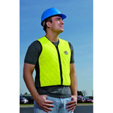 Ergodyne Cooling Vest,Hi-Visibility Lime,4 hr.,M 6665