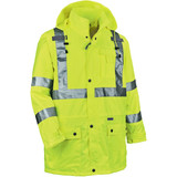 Ergodyne Rain Jacket Hood,HiVis Lime,L 8365