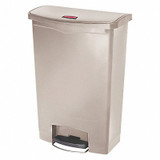 Rubbermaid Commercial Trash Can,Rectangular,24 gal.,Beige 1883552
