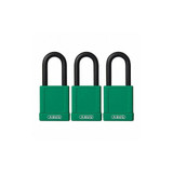 Abus Lockout Padlock,KA,Green,1-3/4"H,PK3 74/40 KAX3 GREEN