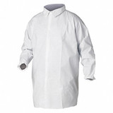 Kleenguard Lab Coat,White,Snaps,2XL,PK30 44445