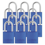 Abus Lockout Padlock,KA,Blue,2-17/32"H,PK12  72/30 KA X 12