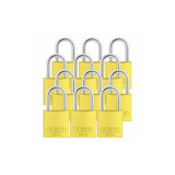 Abus Lockout Padlock,KA,Yellow,2-17/32"H,PK12 72/30 KA X 12