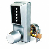 Simplex Push Button Lock,Entry,Satin Chrome 101226D41
