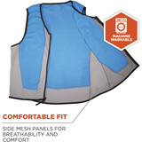 Ergodyne Cooling Vest,4 hr. Time,2XL Size,Blue 6667
